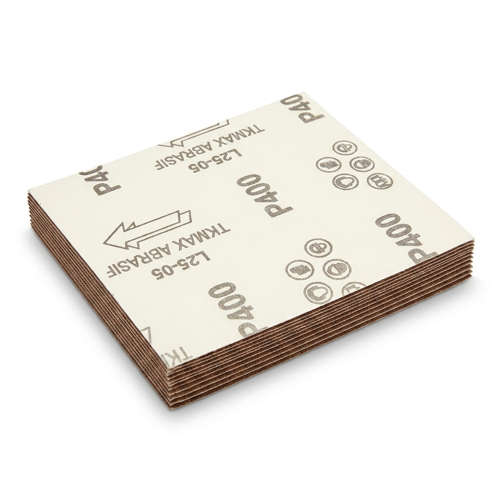 Feuille Abrasive TKMAX VEL 145x115mm – Lot de 8 Feuilles Multi-Grains Système Velcro - Image 2