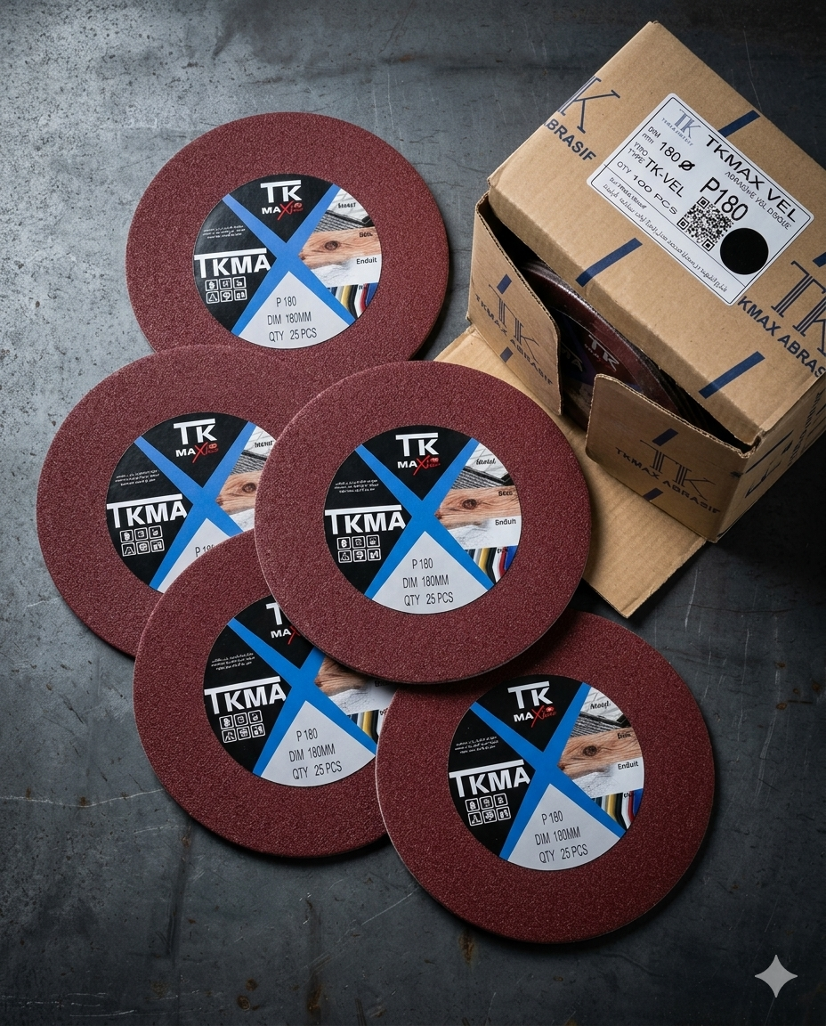 Disque Abrasif TKMAX Pro Line 115mm – Lot de 8 Disques Multi-Grains pour Métal, Bois, Enduit & PVC - Image 6