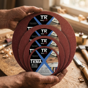 Disque Abrasif TKMAX Pro Line 115mm – Lot de 8 Disques Multi-Grains pour Métal, Bois, Enduit & PVC